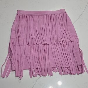 Pink Fringe Women's Skirt Sz Small Pre-owned